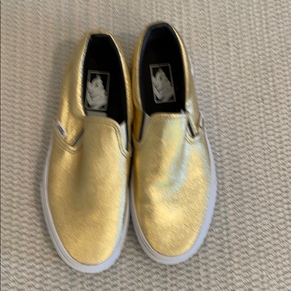 Never worn Gold Vans